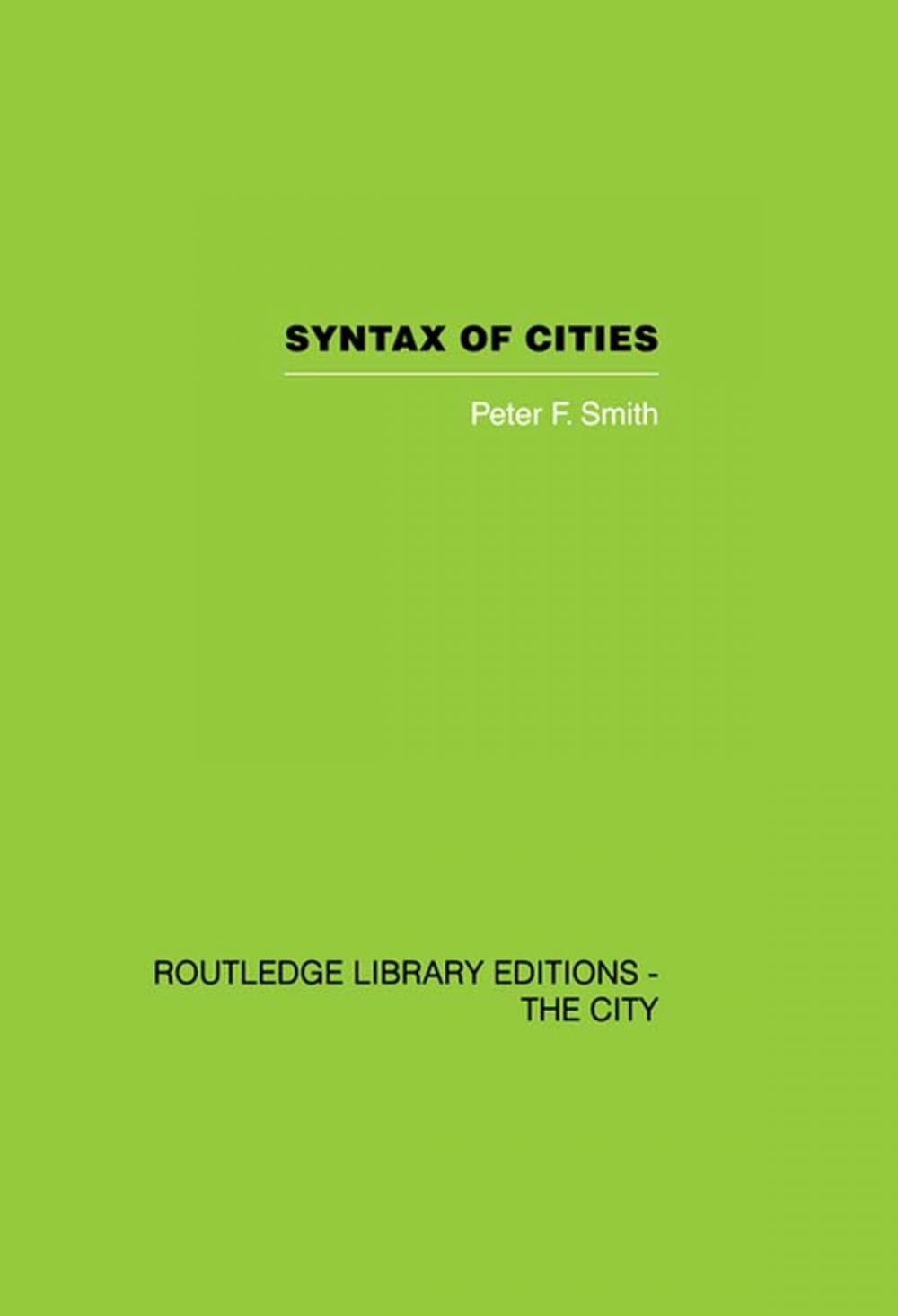 Big bigCover of Syntax of Cities