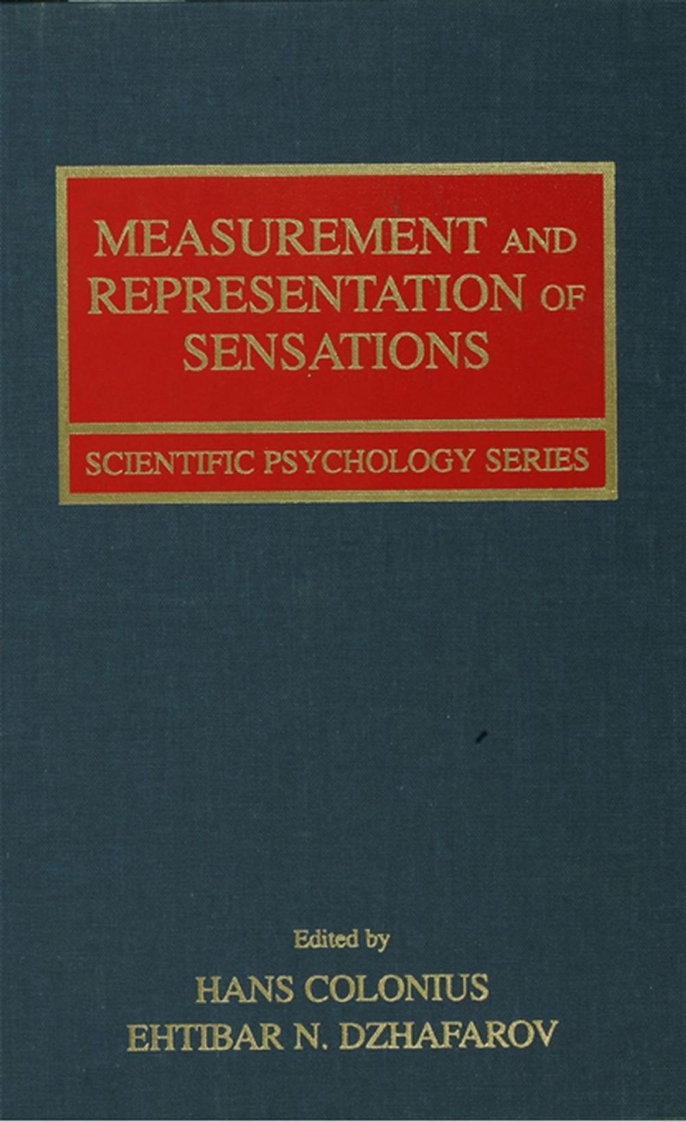 Big bigCover of Measurement and Representation of Sensations