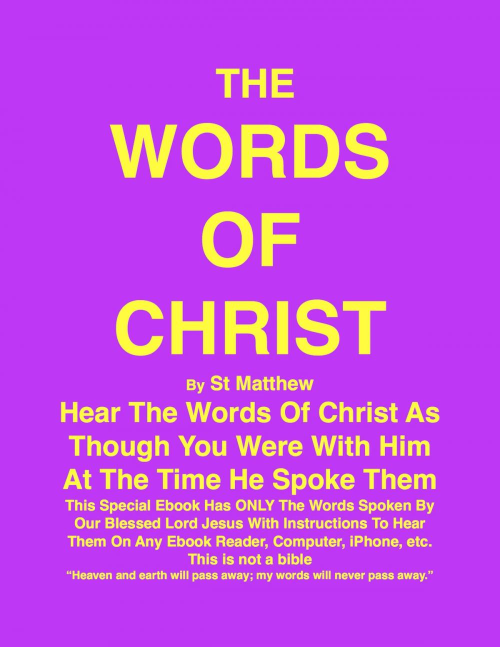 Big bigCover of THE WORDS OF CHRIST By St Matthew