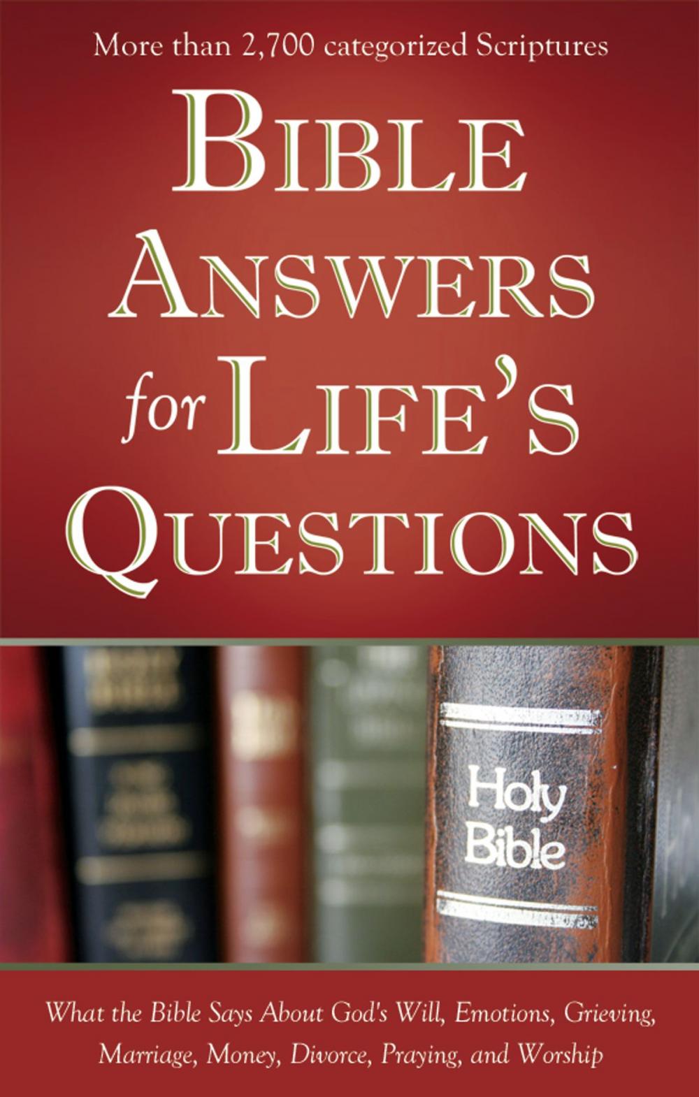 Big bigCover of Bible Answers for Life's Questions