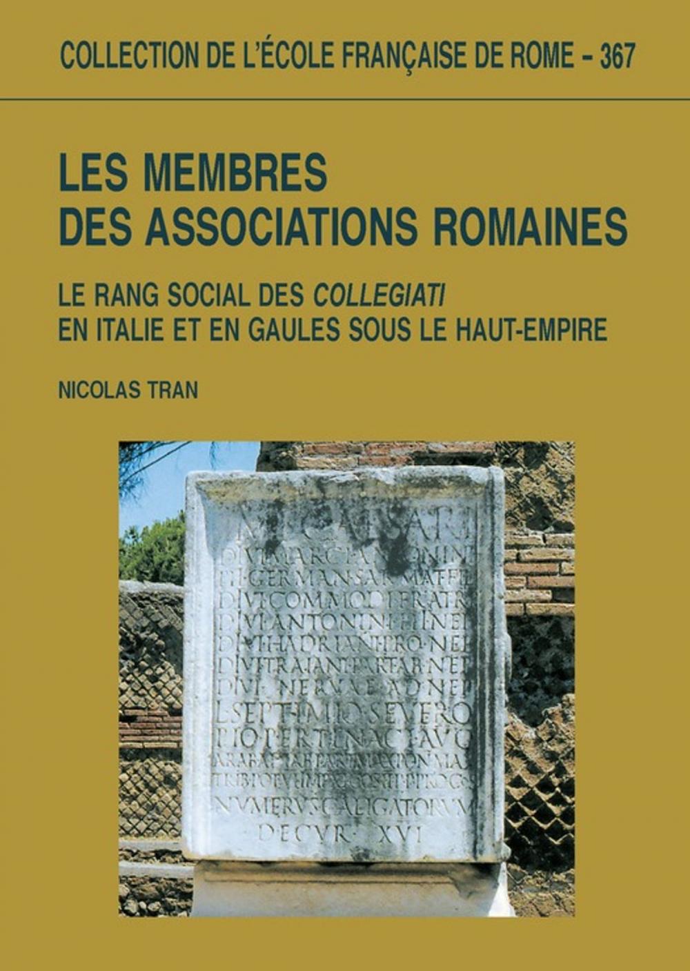 Big bigCover of Les membres des associations romaines