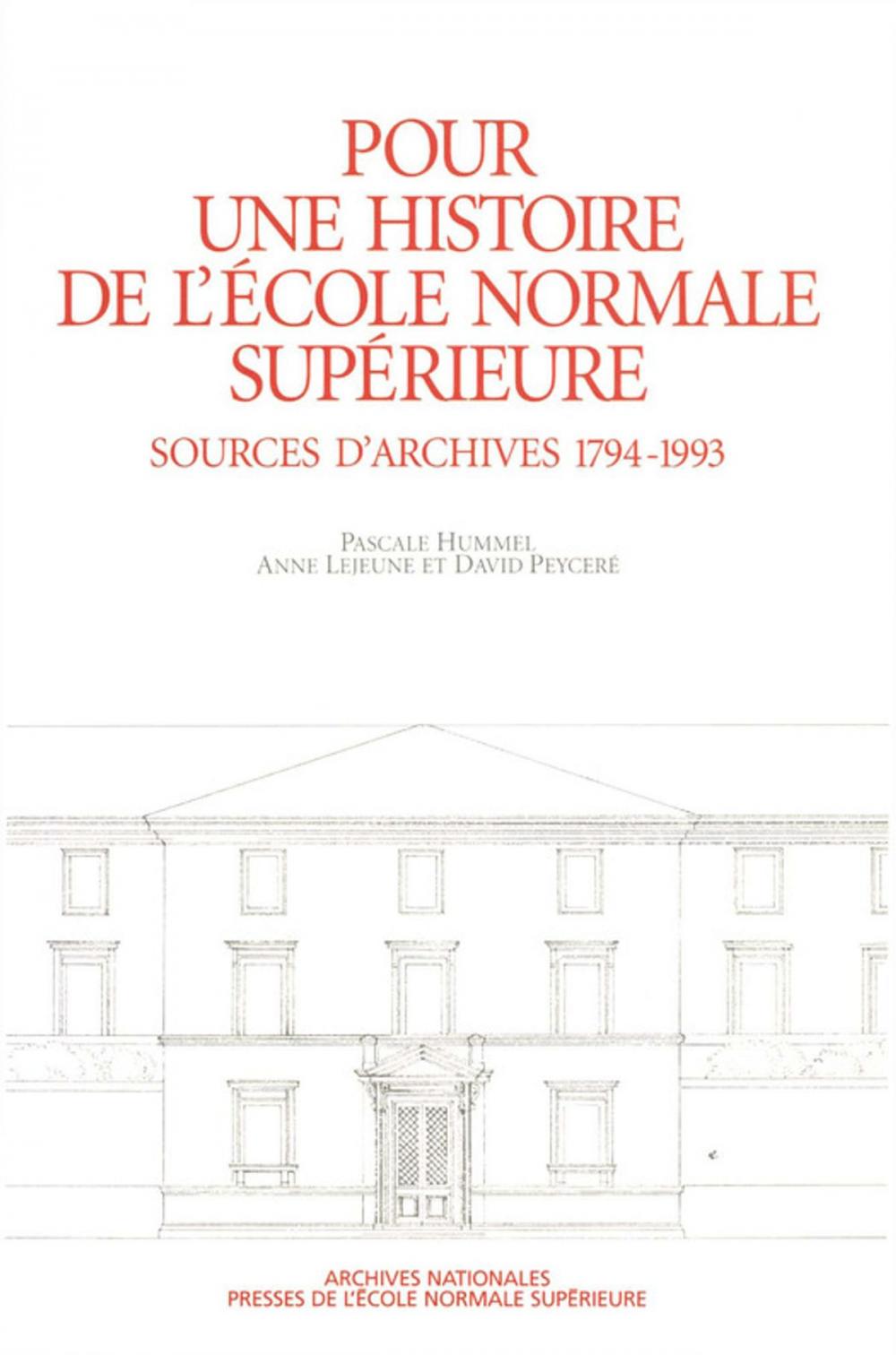 Big bigCover of Pour une histoire de l'École normale supérieure