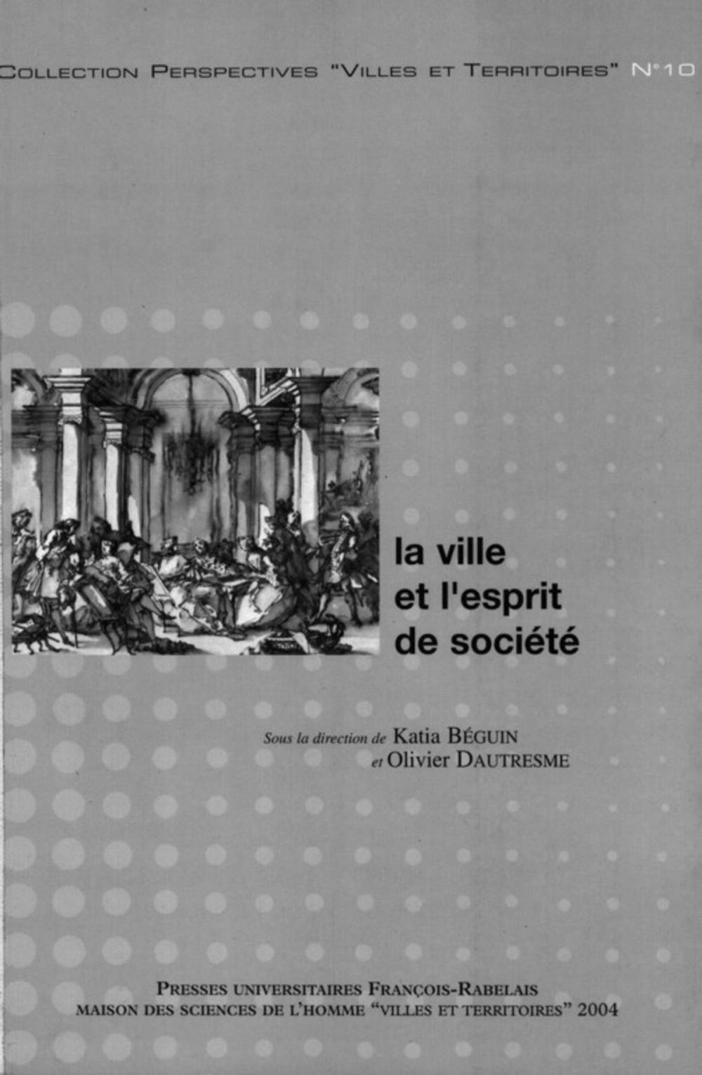 Big bigCover of La ville et l'esprit de société