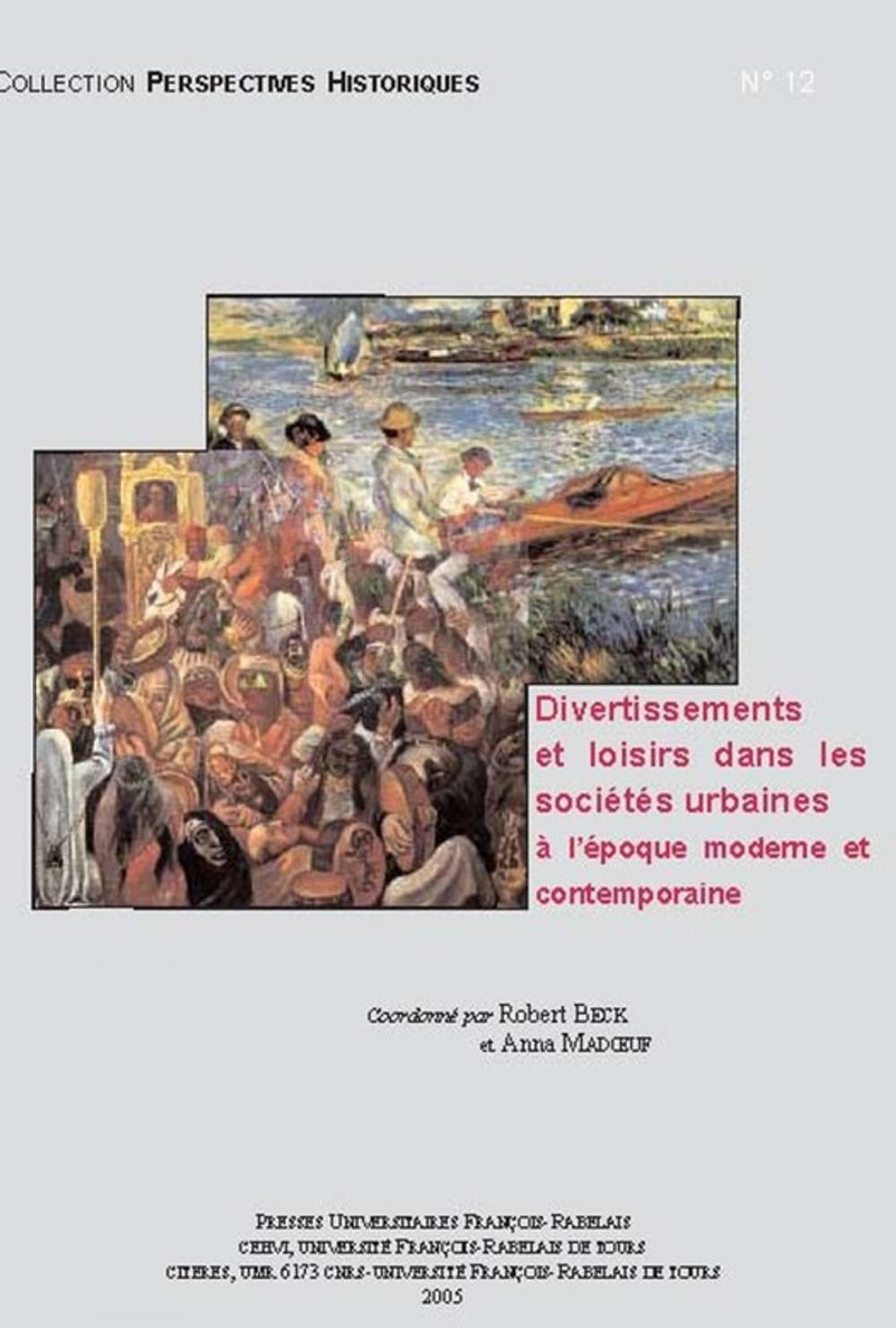 Big bigCover of Divertissements et loisirs dans les sociétés urbaines à l'époque moderne et contemporaine