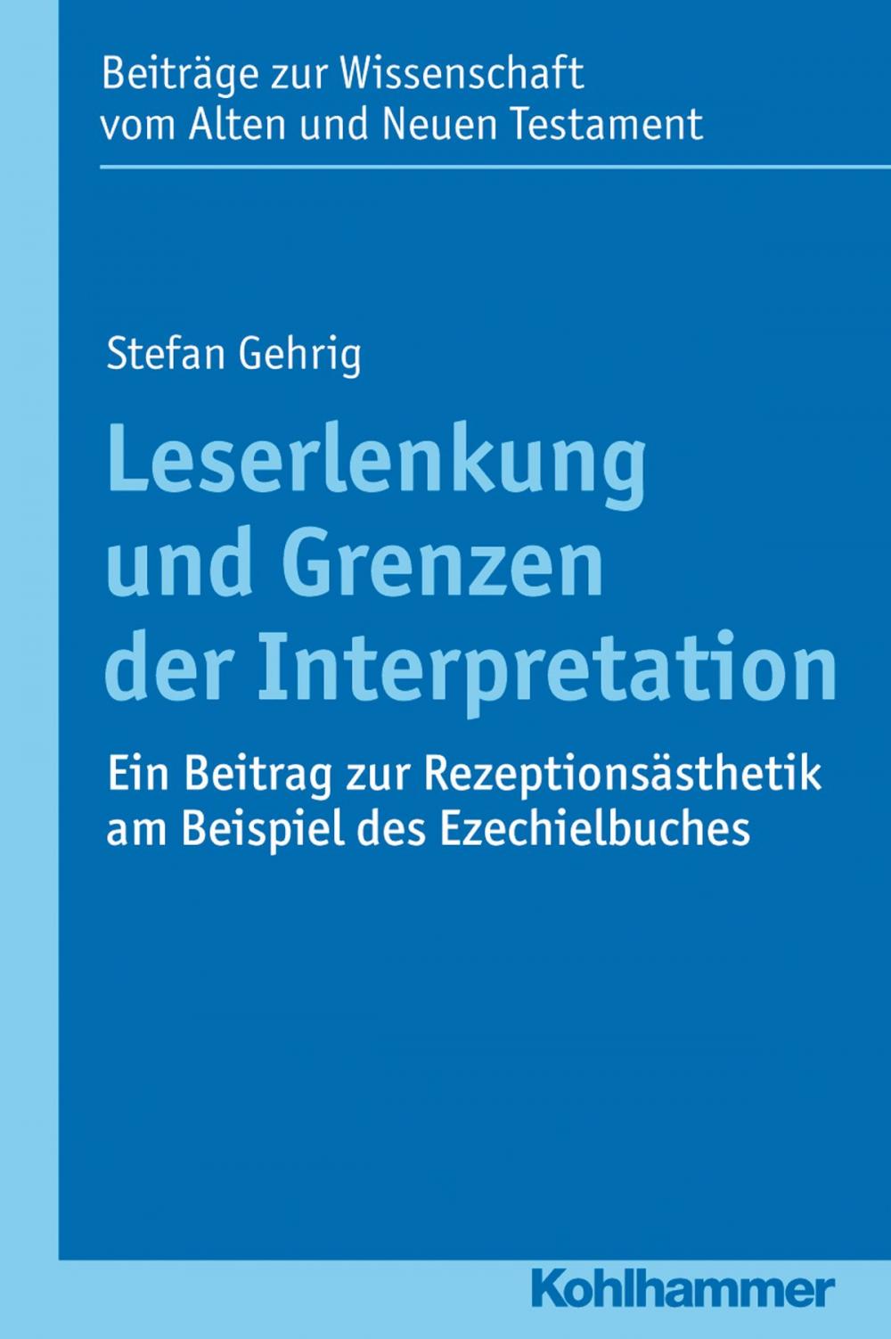 Big bigCover of Leserlenkung und Grenzen der Interpretation