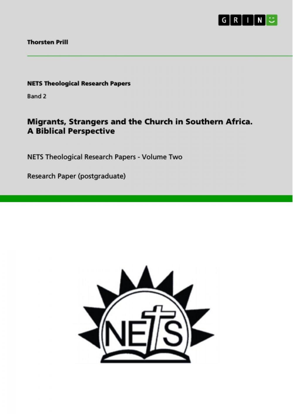 Big bigCover of Migrants, Strangers and the Church in Southern Africa. A Biblical Perspective