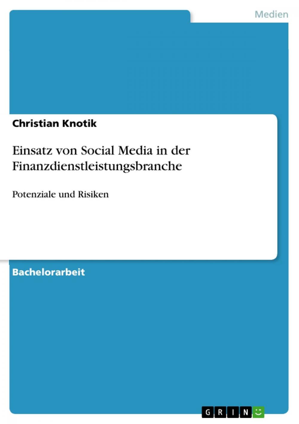 Big bigCover of Einsatz von Social Media in der Finanzdienstleistungsbranche