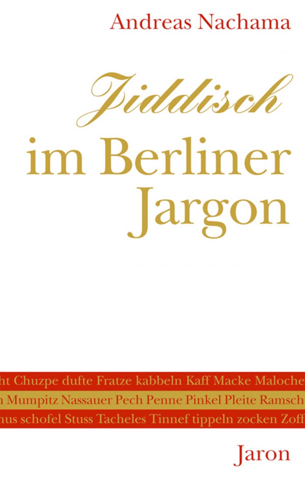 Big bigCover of Jiddisch im Berliner Jargon