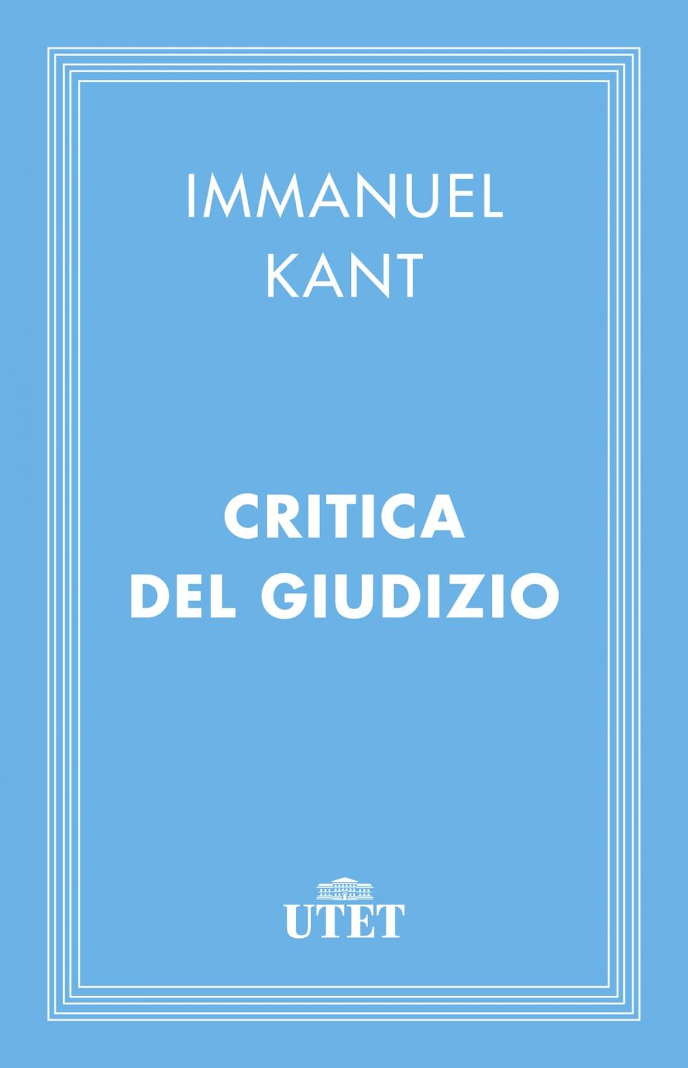 Big bigCover of Critica del giudizio