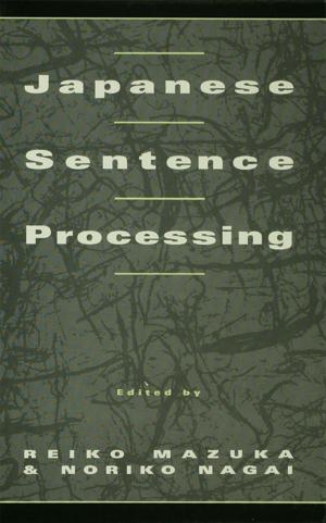 Cover of the book Japanese Sentence Processing by Simon James