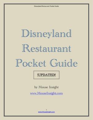 Cover of Disneyland Restaurant Pocket Guide UPDATED!
