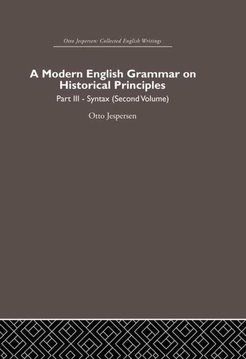 Cover of the book A Modern English Grammar on Historical Principles by Otto Jespersen, Taylor and Francis