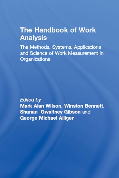 Cover of the book The Handbook of Work Analysis by , Taylor and Francis