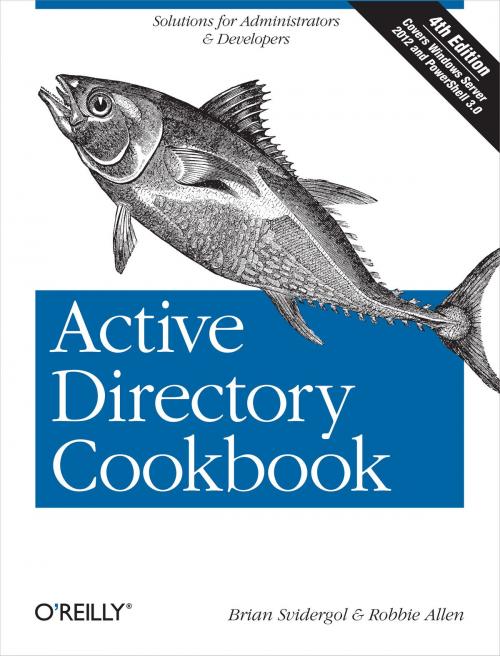 Cover of the book Active Directory Cookbook by Brian Svidergol, Robbie Allen, O'Reilly Media