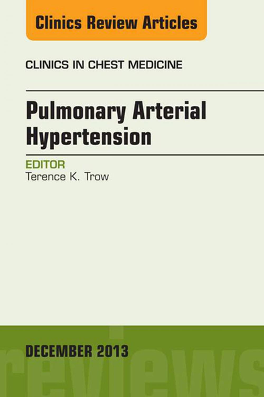 Big bigCover of Pulmonary Arterial Hypertension, An Issue of Clinics in Chest Medicine, E-Book