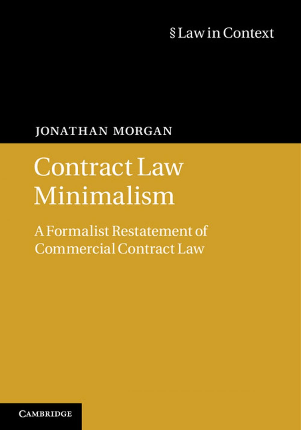 Big bigCover of Contract Law Minimalism