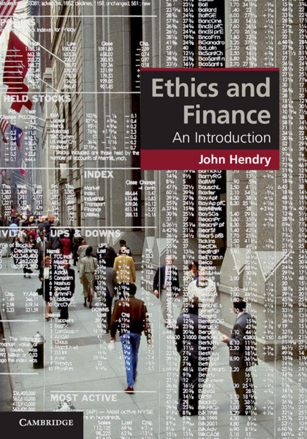 Big bigCover of Ethics and Finance