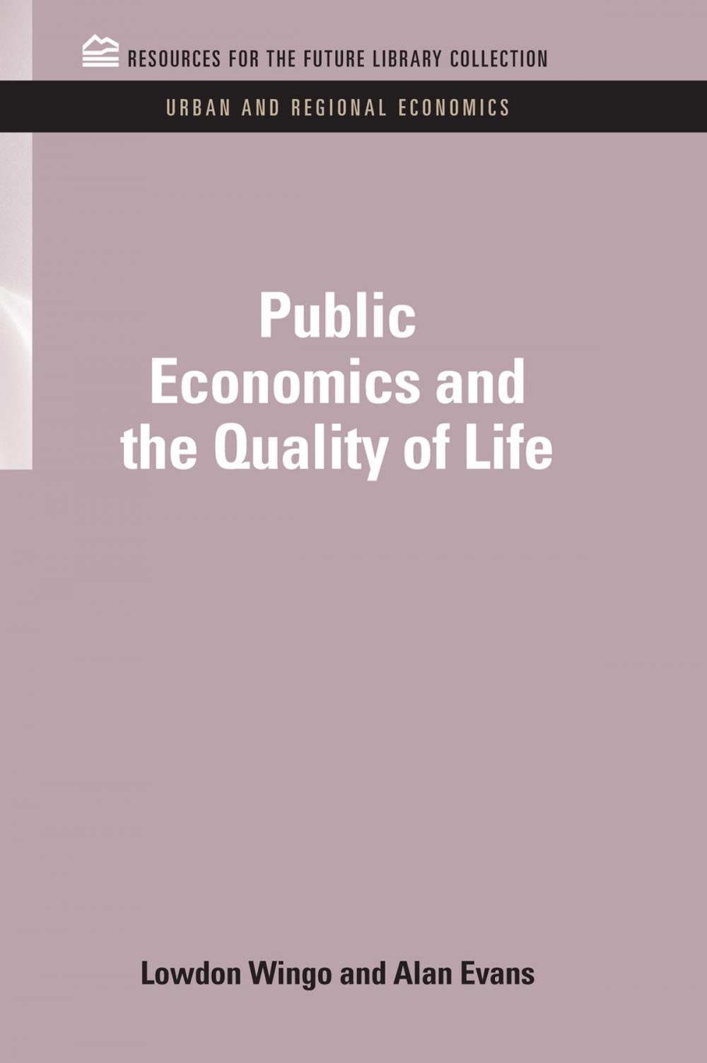 Big bigCover of Public Economics and the Quality of Life