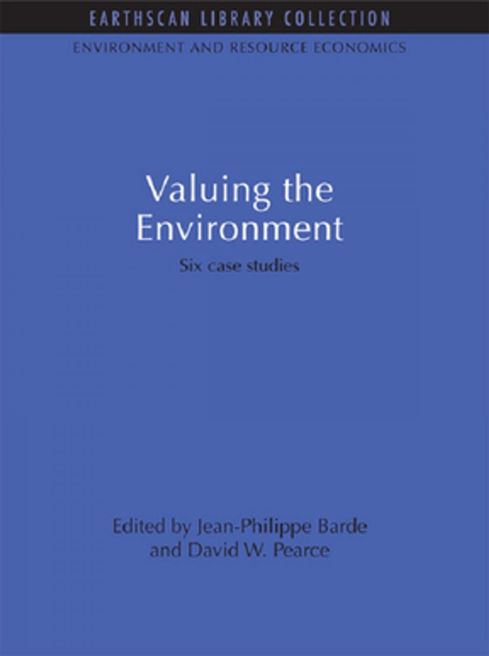 Big bigCover of Valuing the Environment