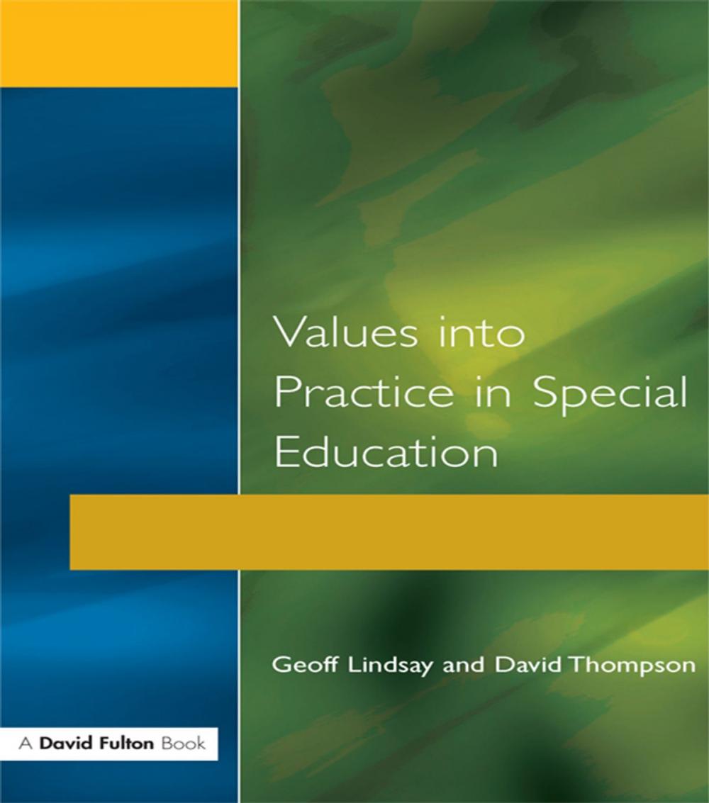 Big bigCover of Values into Practice in Special Education
