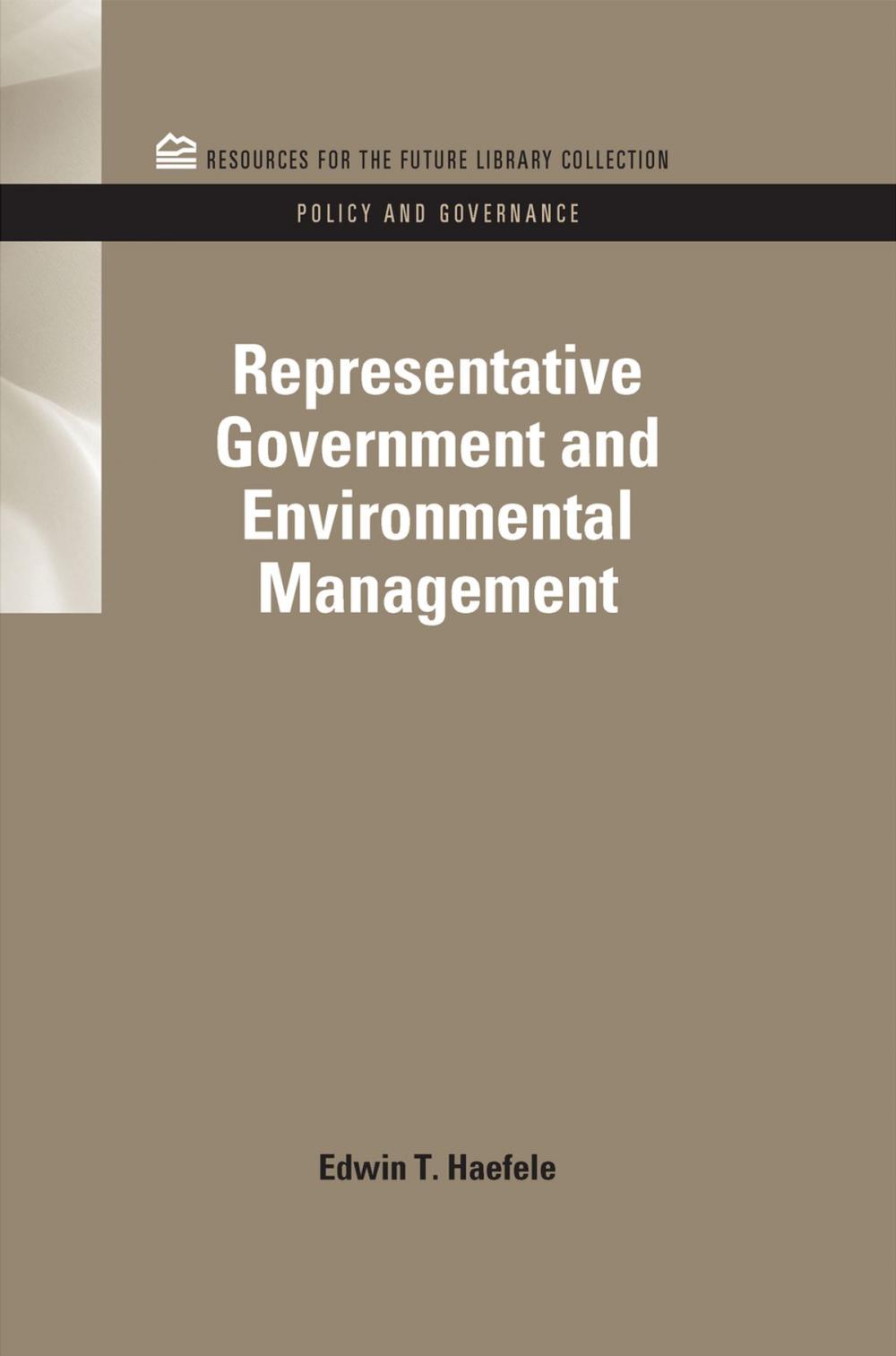 Big bigCover of Representative Government and Environmental Management