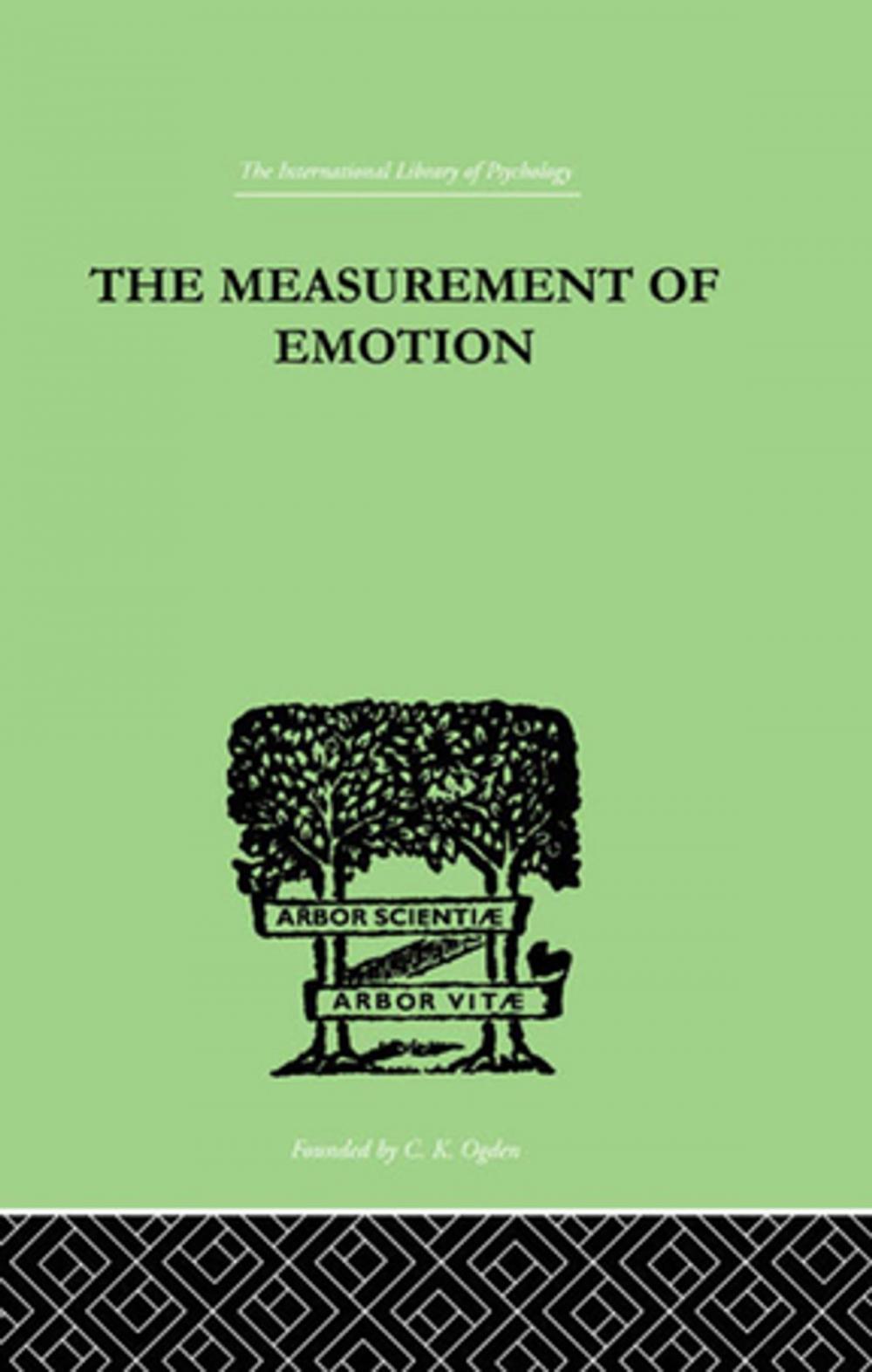 Big bigCover of The Measurement of Emotion