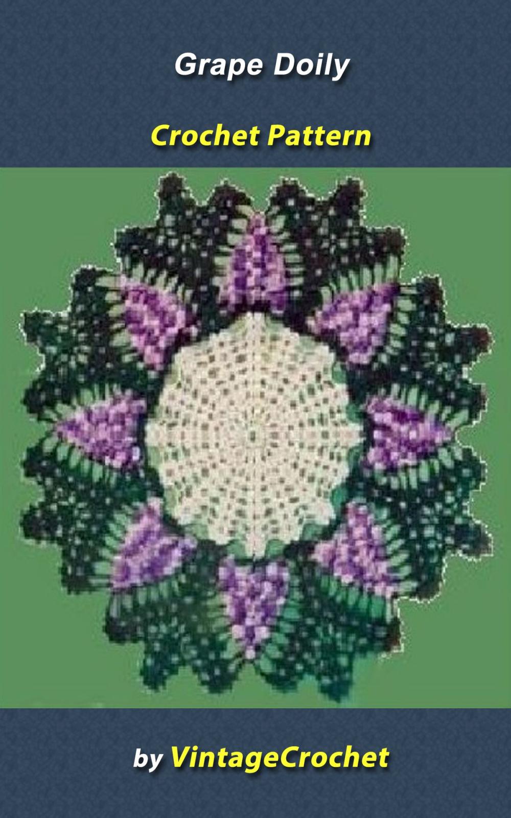 Big bigCover of Grape Doily Vintage Crochet Pattern