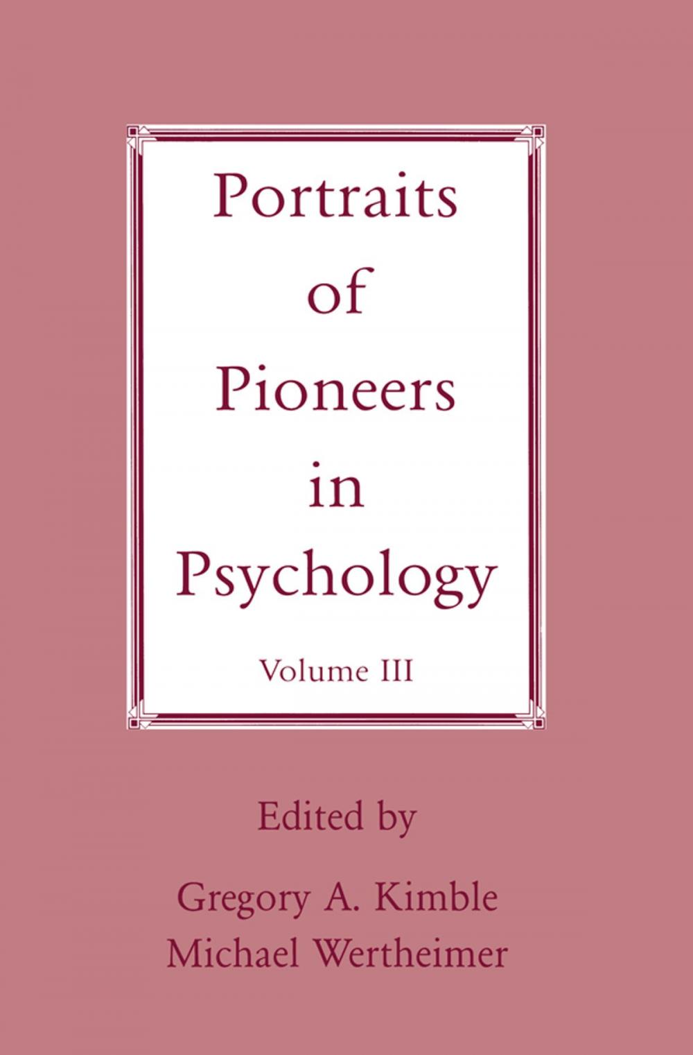 Big bigCover of Portraits of Pioneers in Psychology