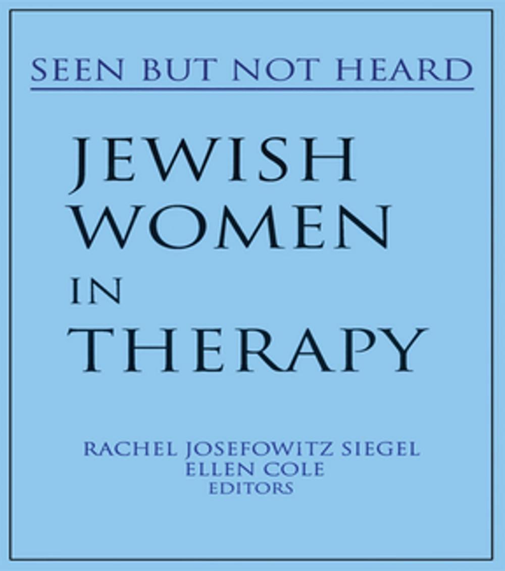 Big bigCover of Jewish Women in Therapy