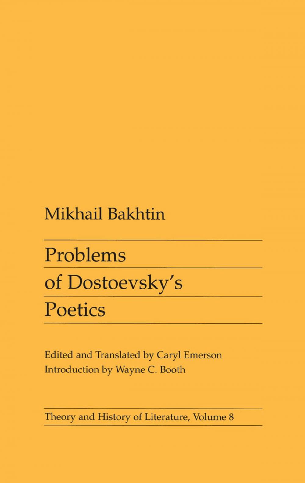 Big bigCover of Problems of Dostoevsky's Poetics