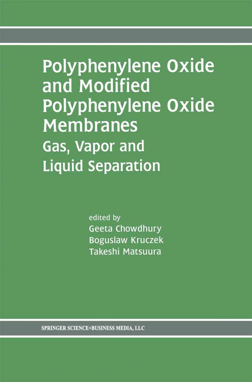 Big bigCover of Polyphenylene Oxide and Modified Polyphenylene Oxide Membranes