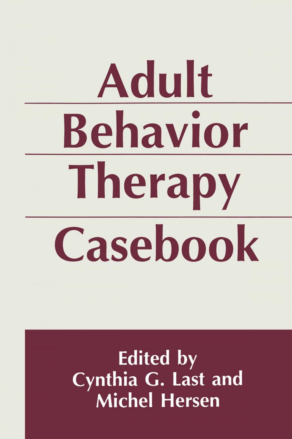 Big bigCover of Adult Behavior Therapy Casebook
