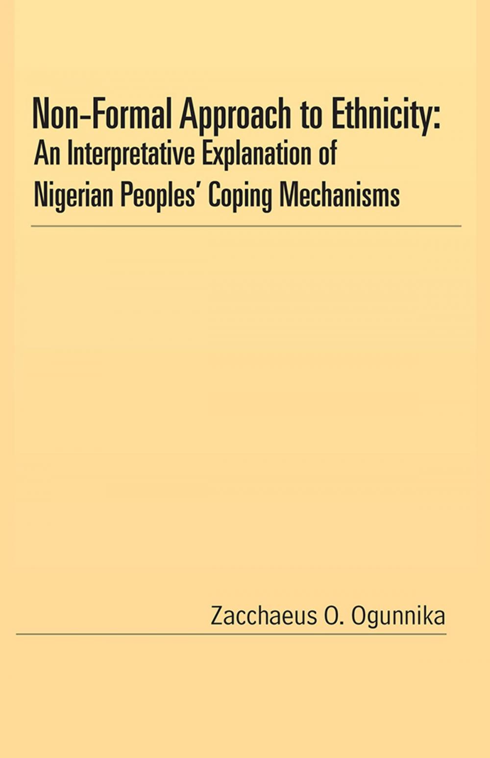 Big bigCover of Non-Formal Approach to Ethnicity