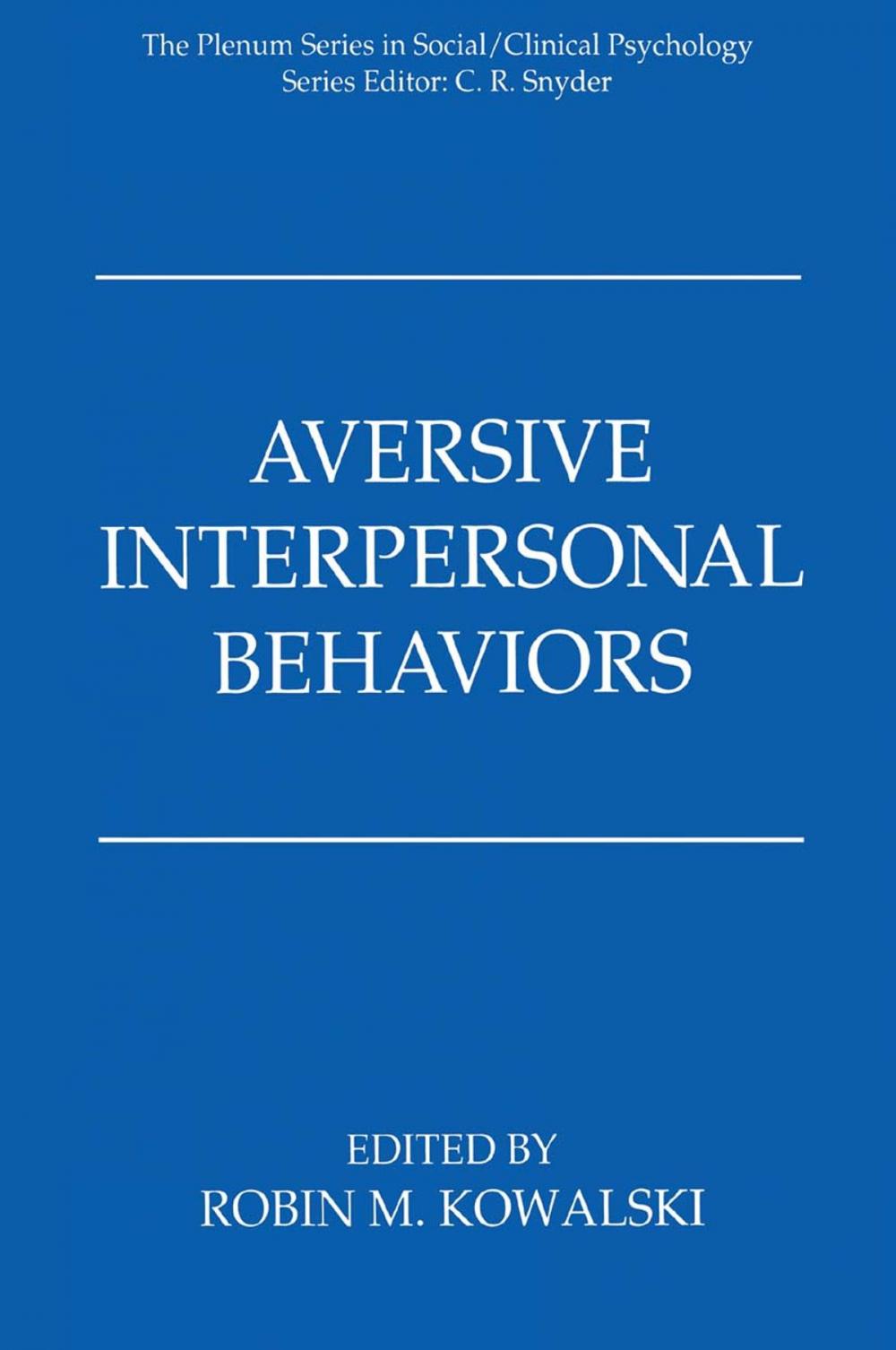 Big bigCover of Aversive Interpersonal Behaviors