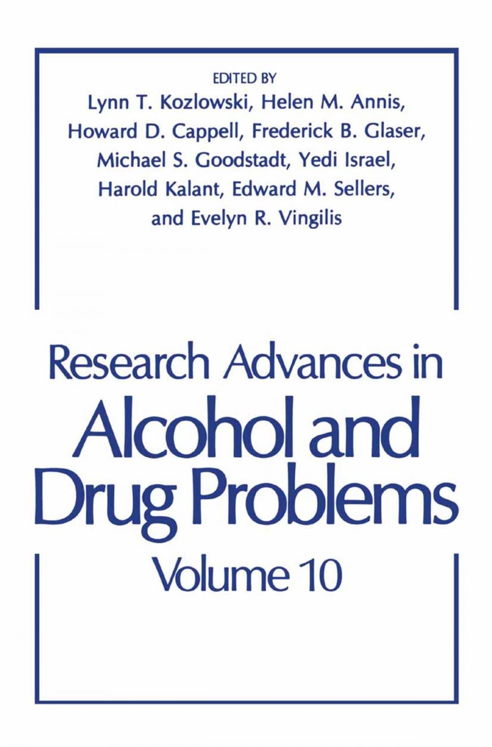 Big bigCover of Research Advances in Alcohol and Drug Problems