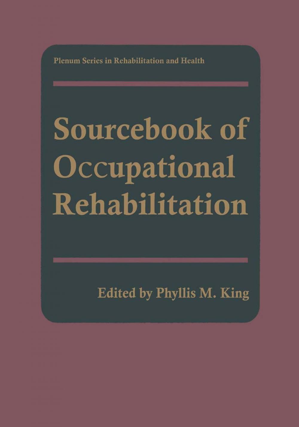 Big bigCover of Sourcebook of Occupational Rehabilitation