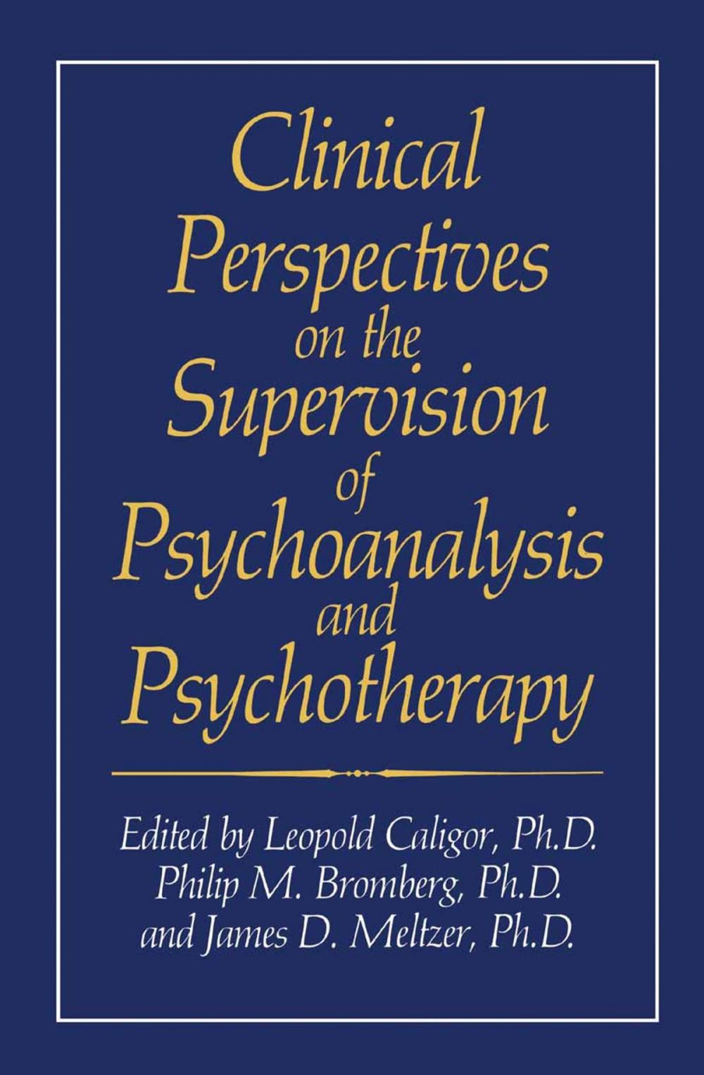 Big bigCover of Clinical Perspectives on the Supervision of Psychoanalysis and Psychotherapy