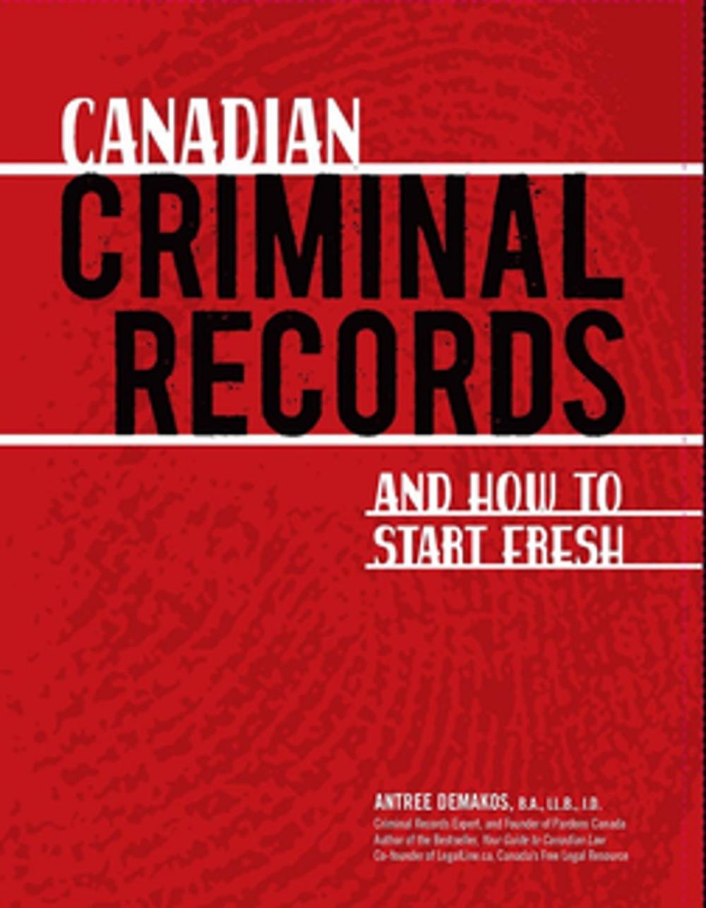 Big bigCover of Canadian Criminal Records