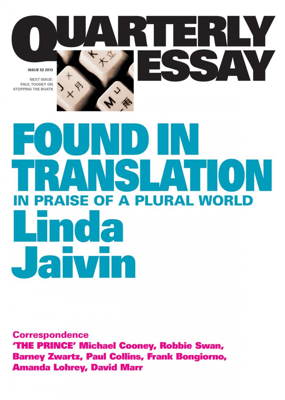 Big bigCover of Quarterly Essay 52 Found in Translation