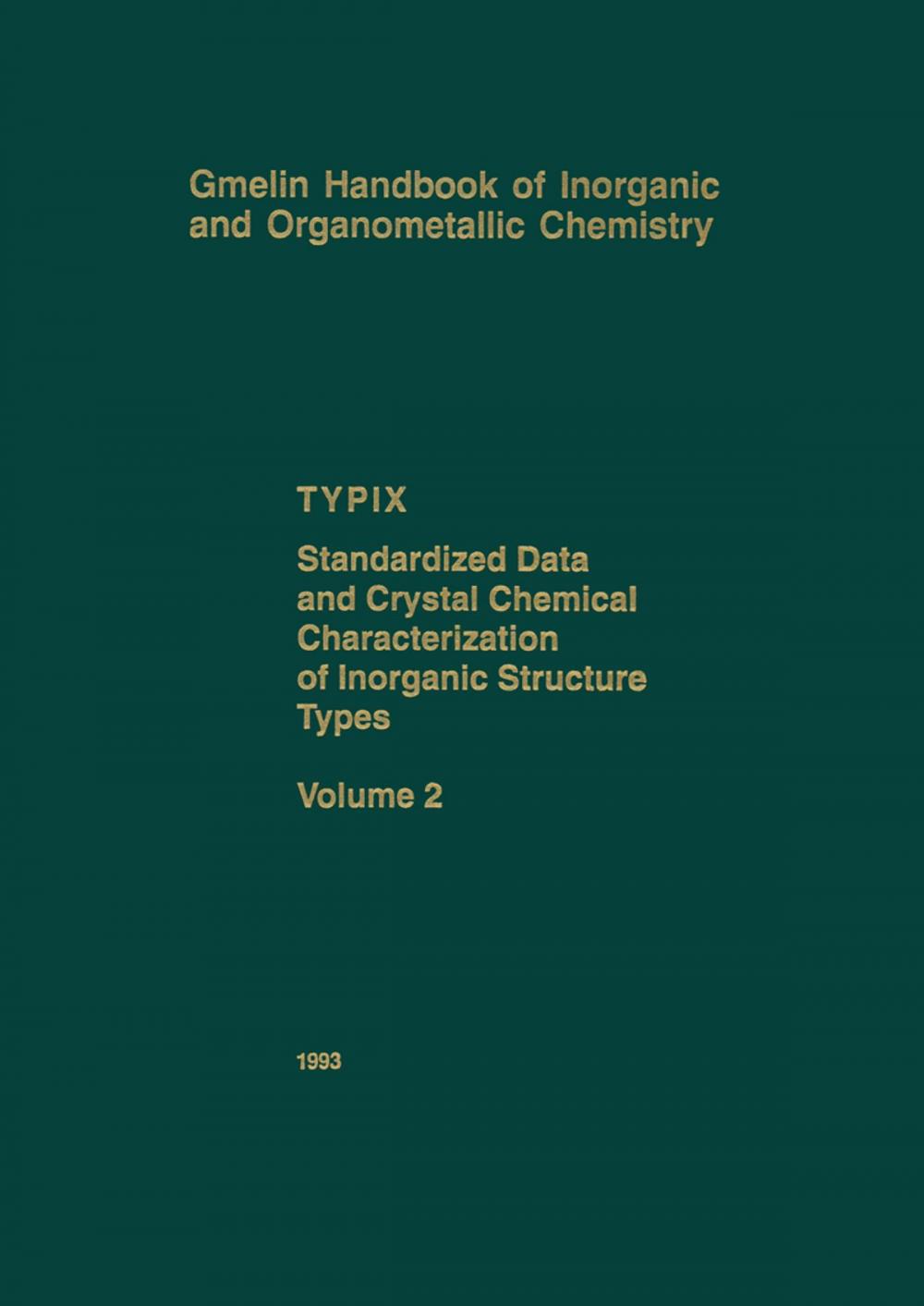 Big bigCover of TYPIX Standardized Data and Crystal Chemical Characterization of Inorganic Structure Types