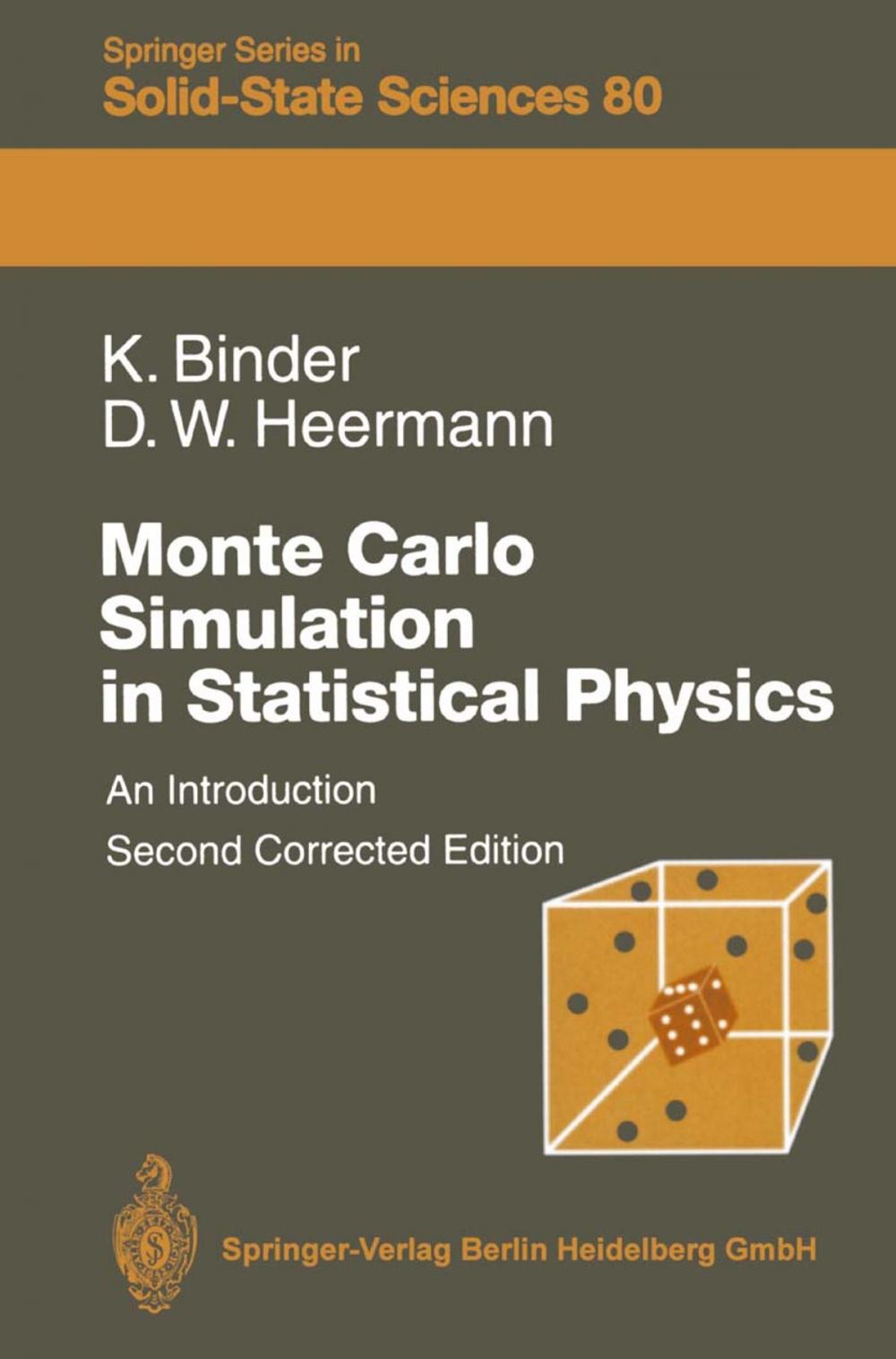 Big bigCover of Monte Carlo Simulation in Statistical Physics