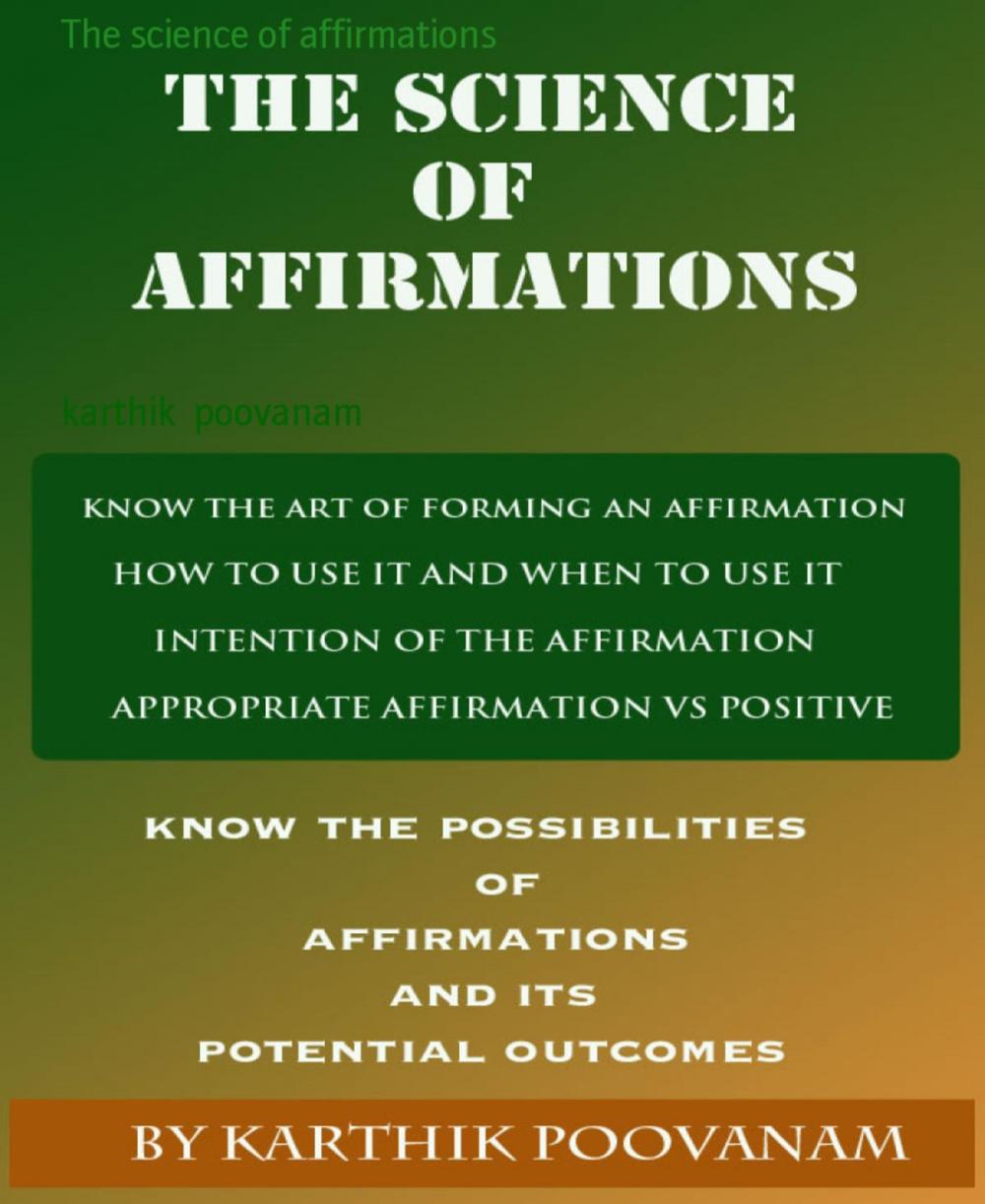 Big bigCover of The science of affirmations