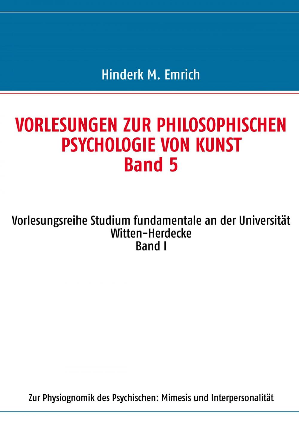 Big bigCover of Vorlesungen zur philosophischen Psychologie von Kunst. Band 5