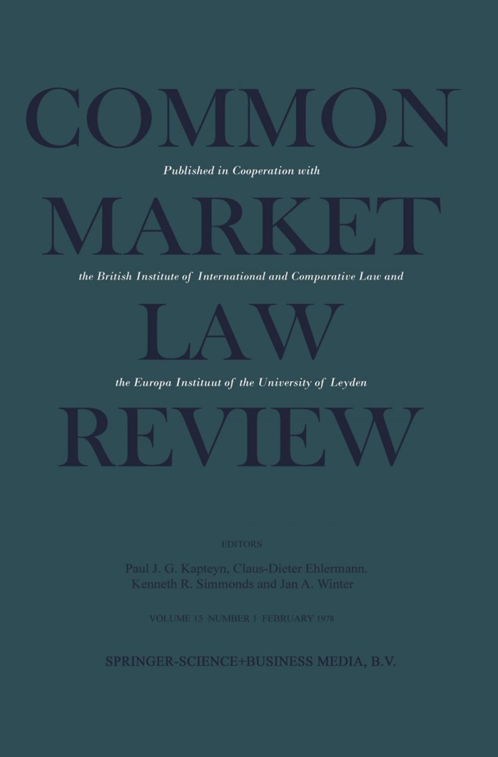 Big bigCover of Common Market Law Review