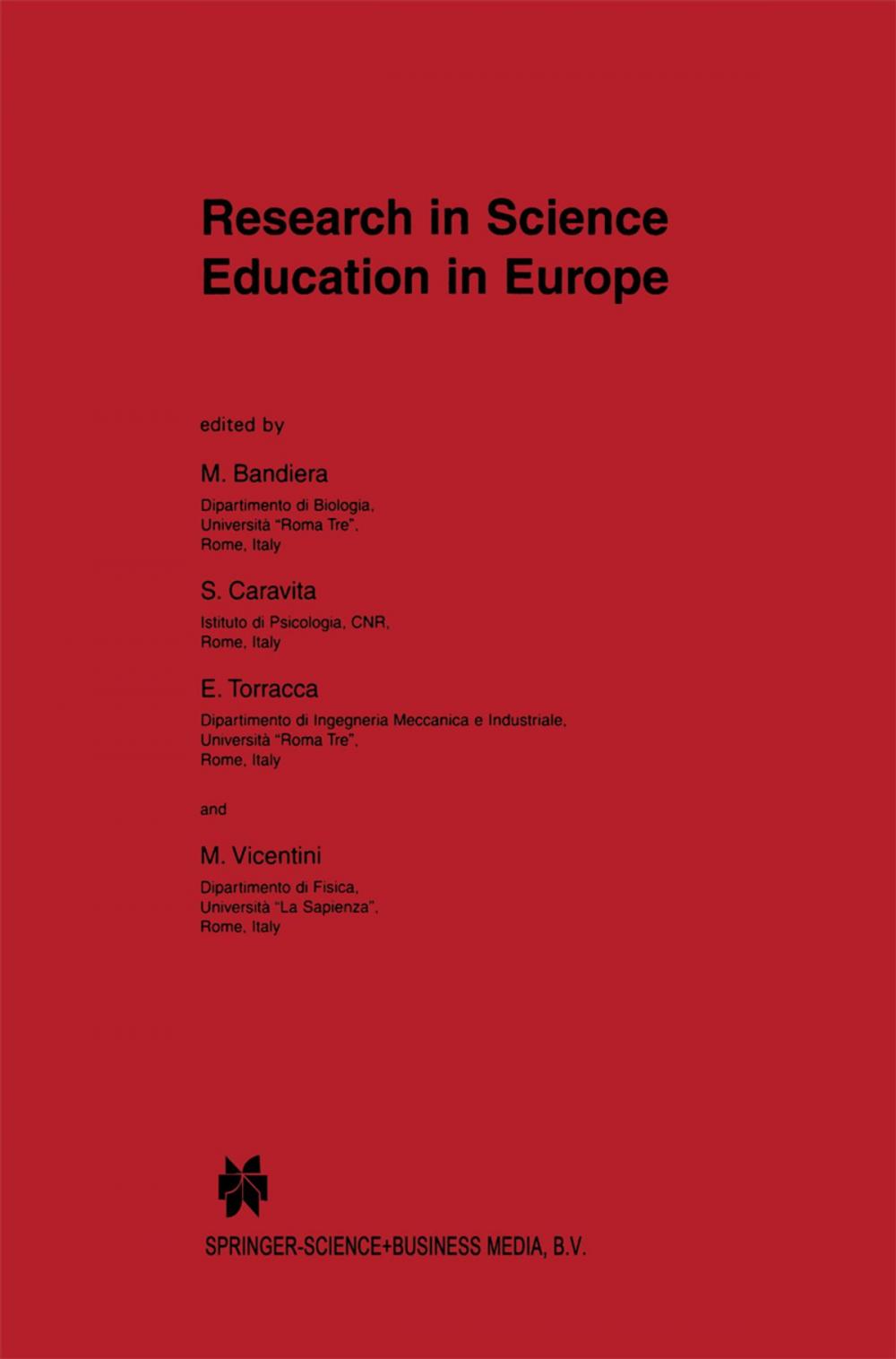 Big bigCover of Research in Science Education in Europe