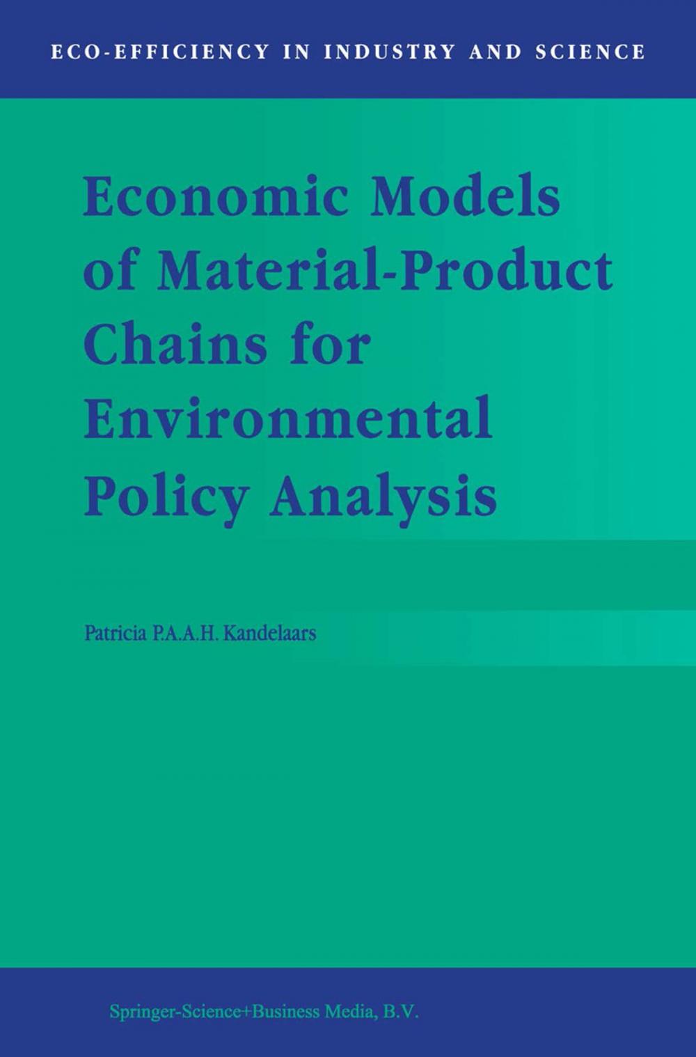 Big bigCover of Economic Models of Material-Product Chains for Environmental Policy Analysis