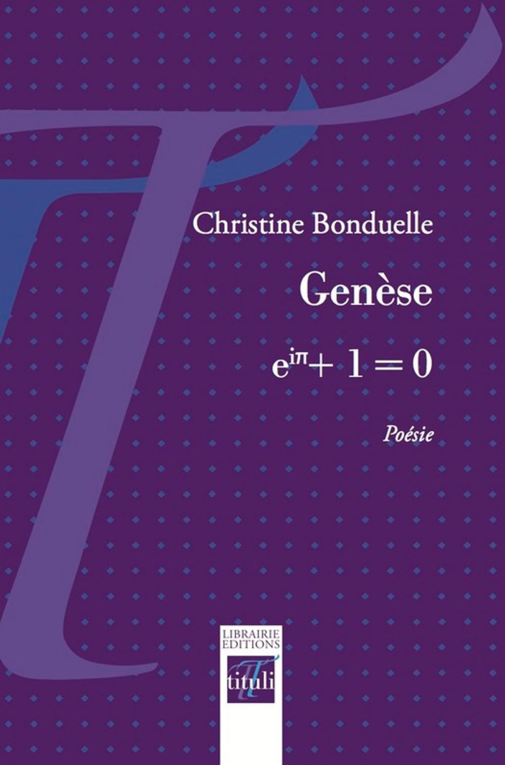 Big bigCover of Genèse, eiπ + 1 = 0