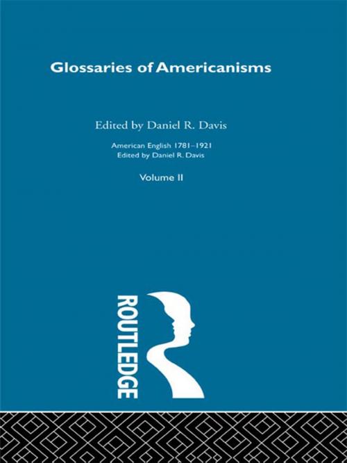 Cover of the book Glossaries Of Americanisms V by Daniel R Davis, Taylor and Francis