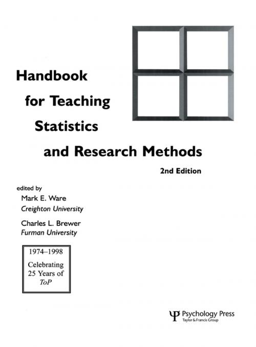 Cover of the book Handbook for Teaching Statistics and Research Methods by , Taylor and Francis