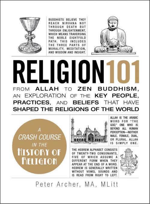 Cover of the book Religion 101 by Peter Archer, Adams Media